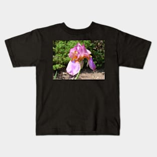 Fresh blooming iris in the Spring Kids T-Shirt